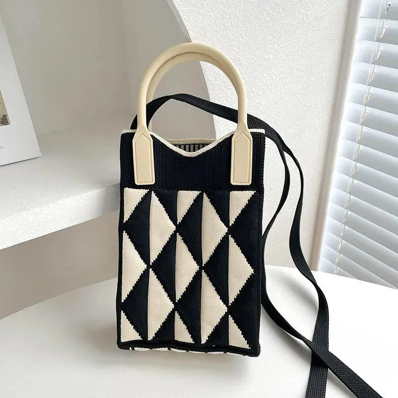 Love Mini Knit Shoulder Crossbody Bag - Bellarte Enchanté Love Mini Knit Shoulder Crossbody Bag